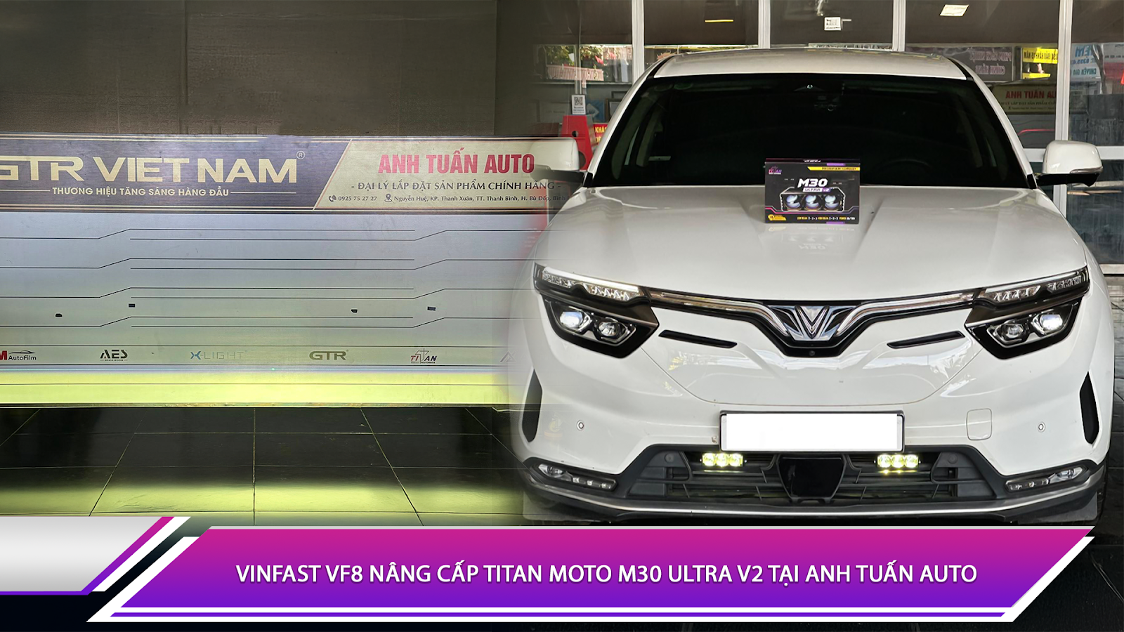 Vinfast VF8 nâng cấp Titan Moto M30 Ultra V2 tại Anh Tuấn Auto